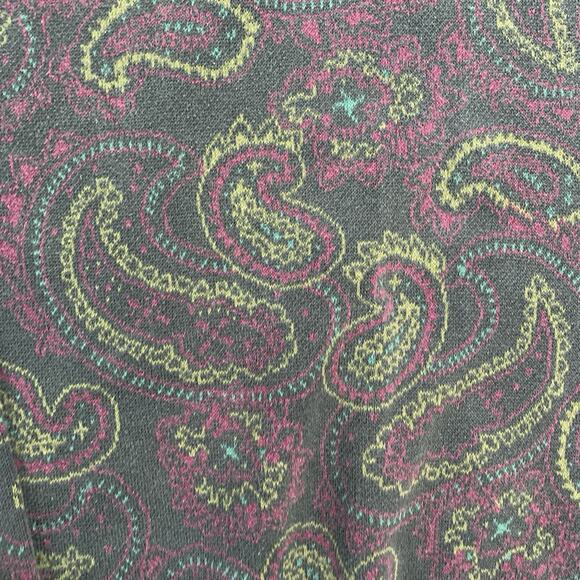 VTG 90’s Liz Wear Claiborne Sweater Womens Size Large Paisley Pattern Purple - Picture 2 of 7